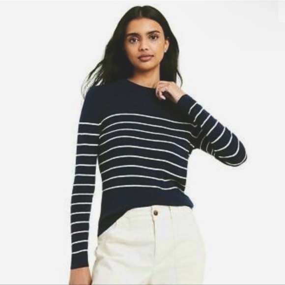 Target Nili Lotan navy stripe sweater - Picture 1 of 5